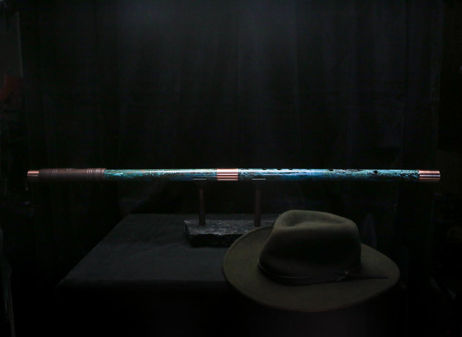 Bass F Copper Flute #BF0070 in Turquoise Storm