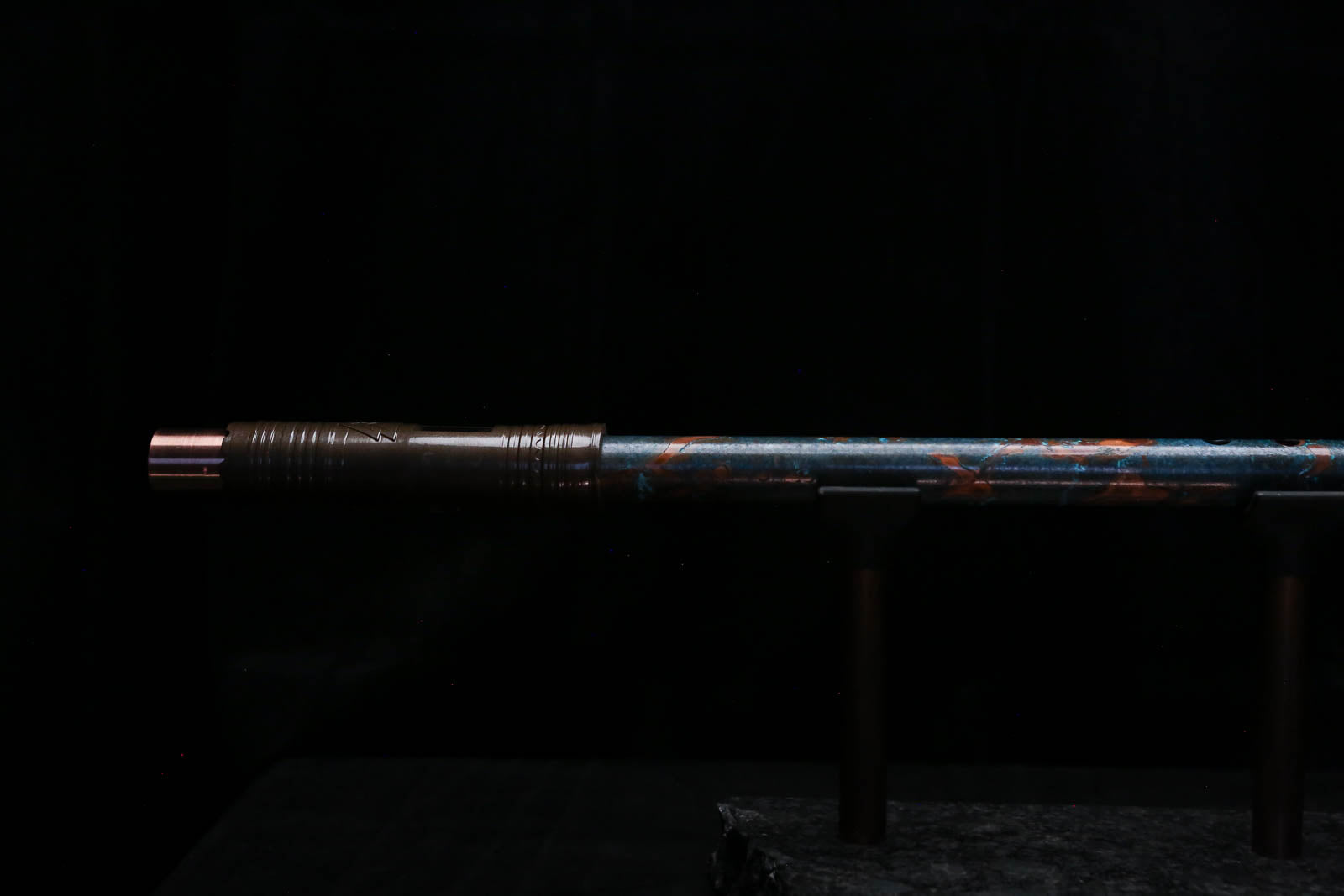 Low D Copper Flute #LDC0100 in Turquoise Burl