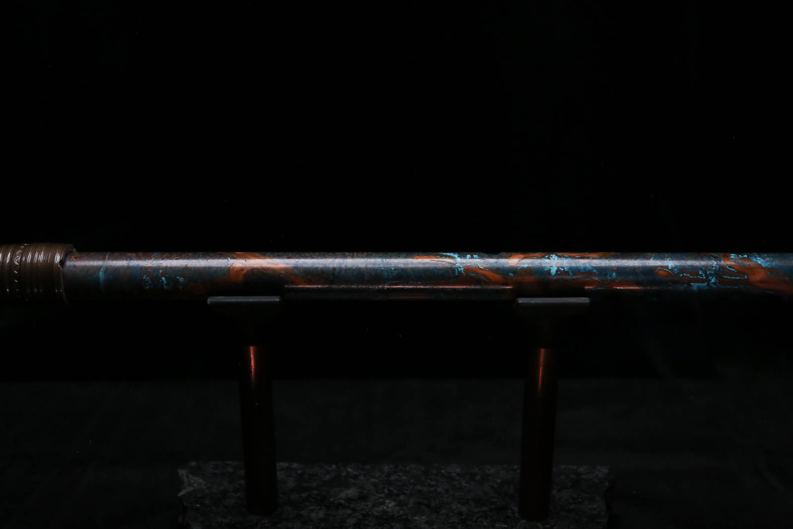 Low D Copper Flute #LDC0102 in Turquoise Burl