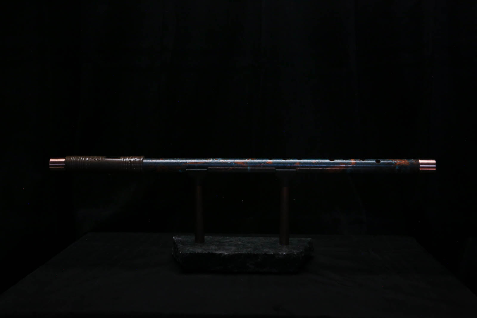 Low D Copper Flute #LDC0103 in Turquoise Burl