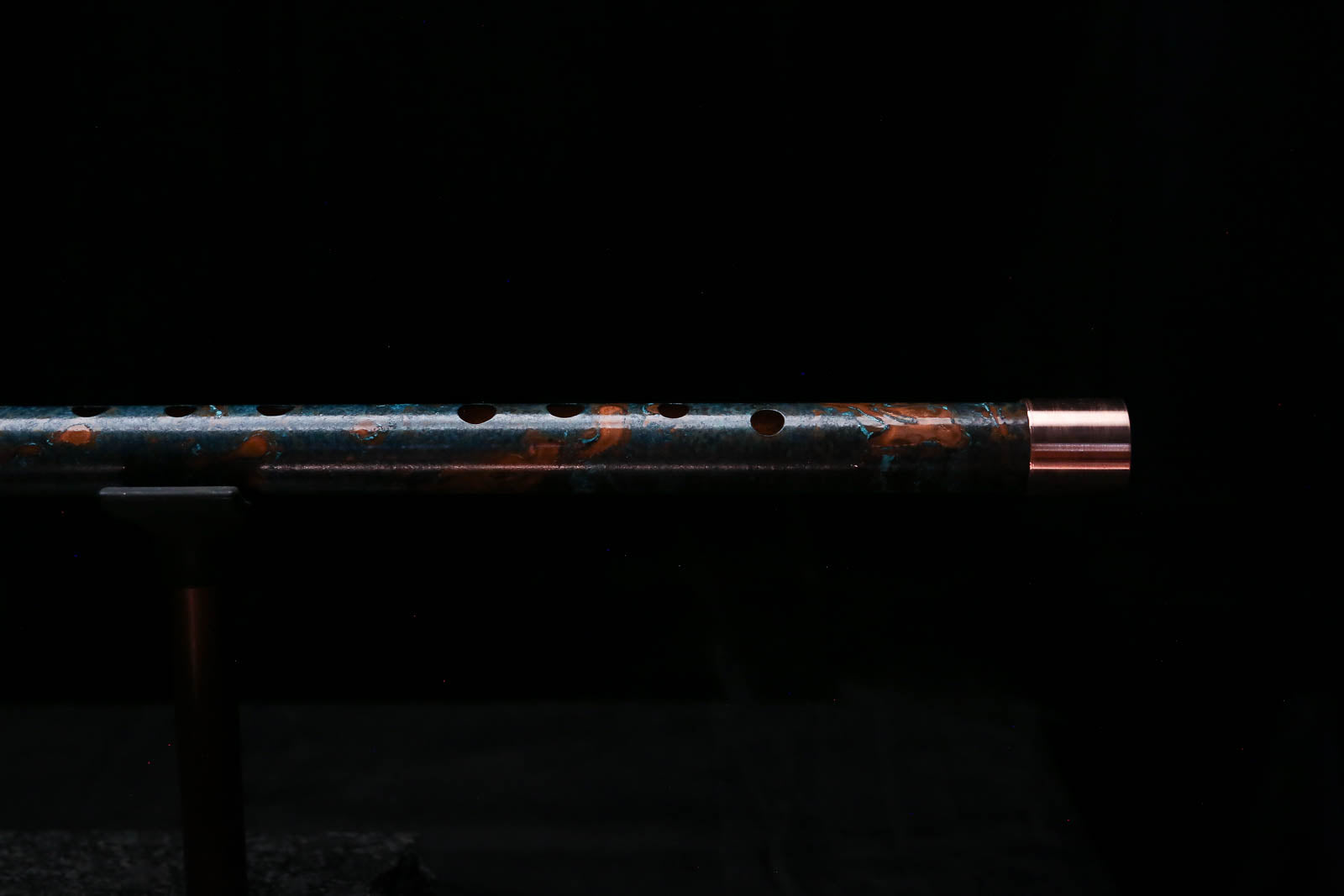 Low D Copper Flute #LDC0103 in Turquoise Burl