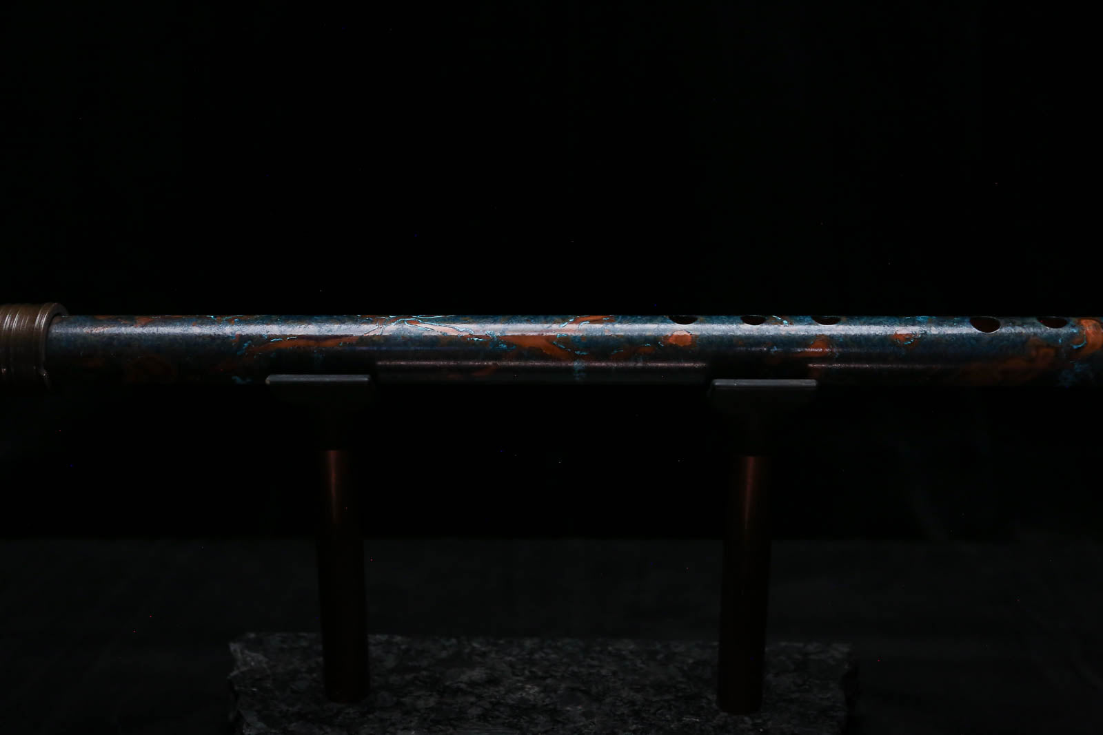 Low D Copper Flute #LDC0103 in Turquoise Burl