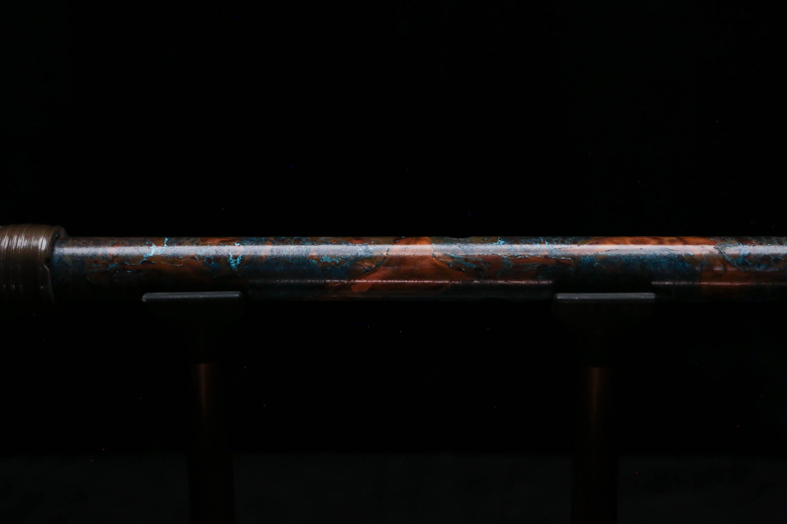 High F (Lullaby) Copper Flute #LE0099 in Turquoise Burl