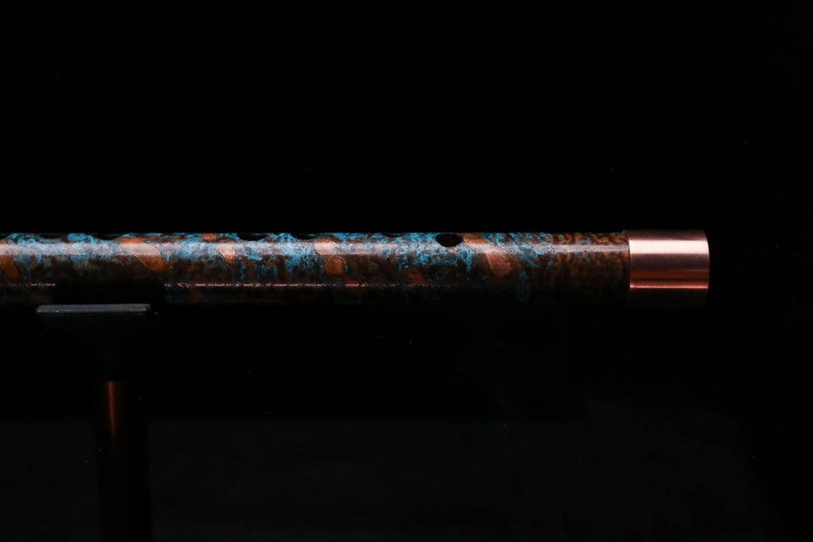 High F (Lullaby) Copper Flute #LE0100 in Arctic Spiral Burl