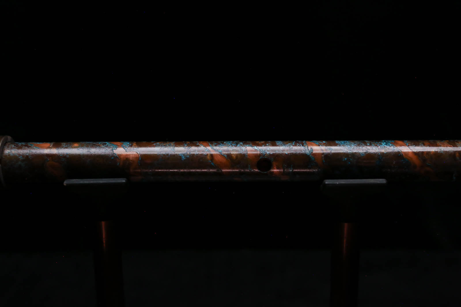 High F (Lullaby) Copper Flute #LE0100 in Arctic Spiral Burl