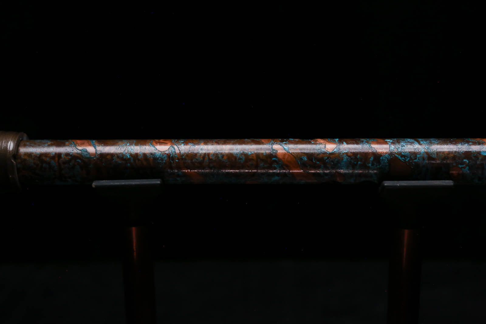 High F (Lullaby) Copper Flute #LE0100 in Arctic Spiral Burl