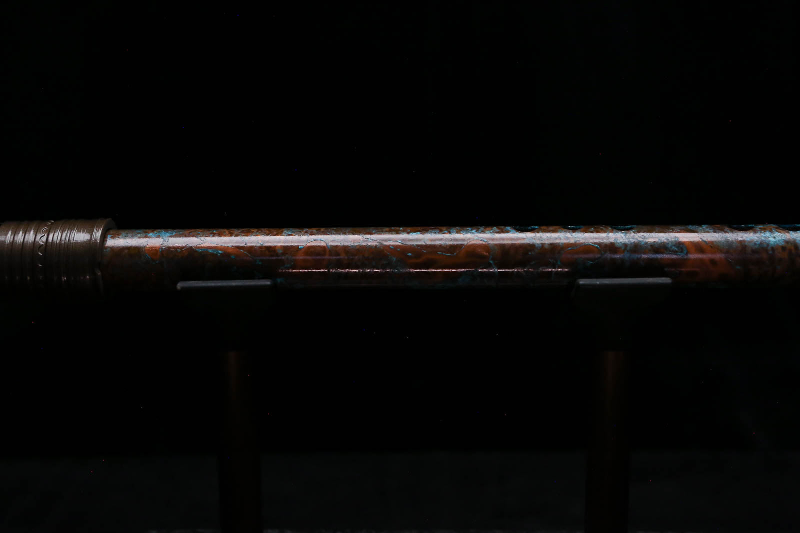 High F (Lullaby) Copper Flute #LE0101 in Turquoise Burl