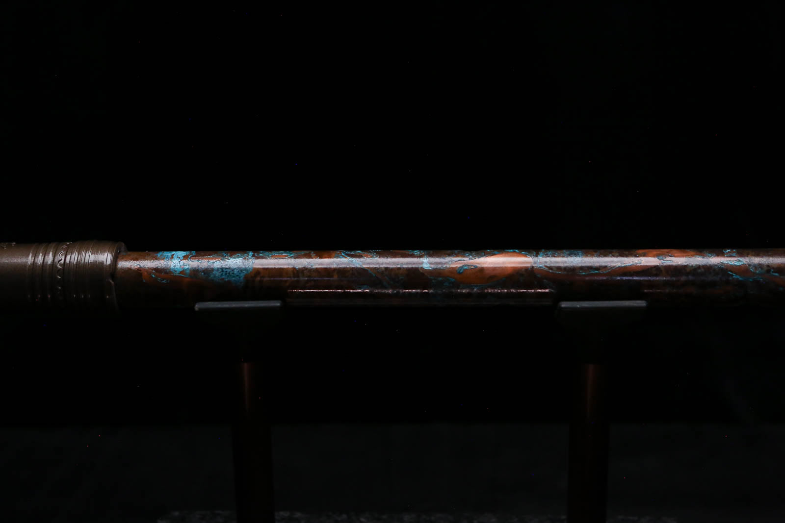 High F (Lullaby) Copper Flute #LE0101 in Turquoise Burl