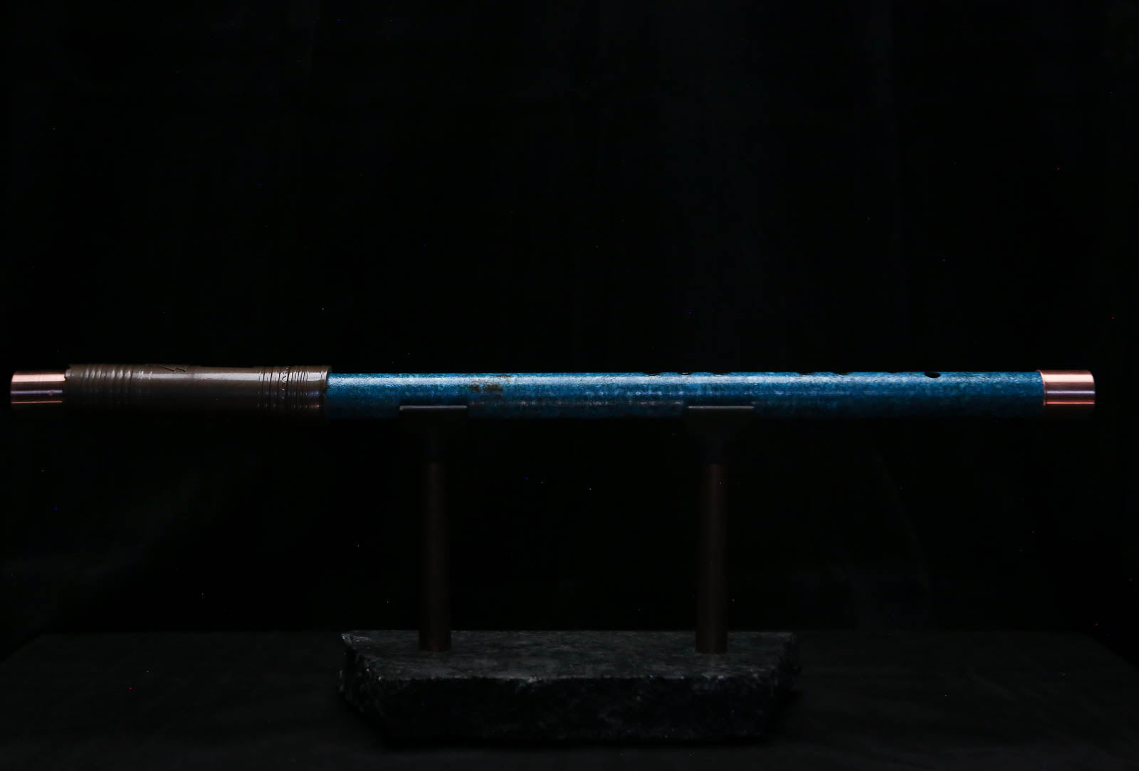 High F (Lullaby) Copper Flute #LE0102 in Deep Ocean Power
