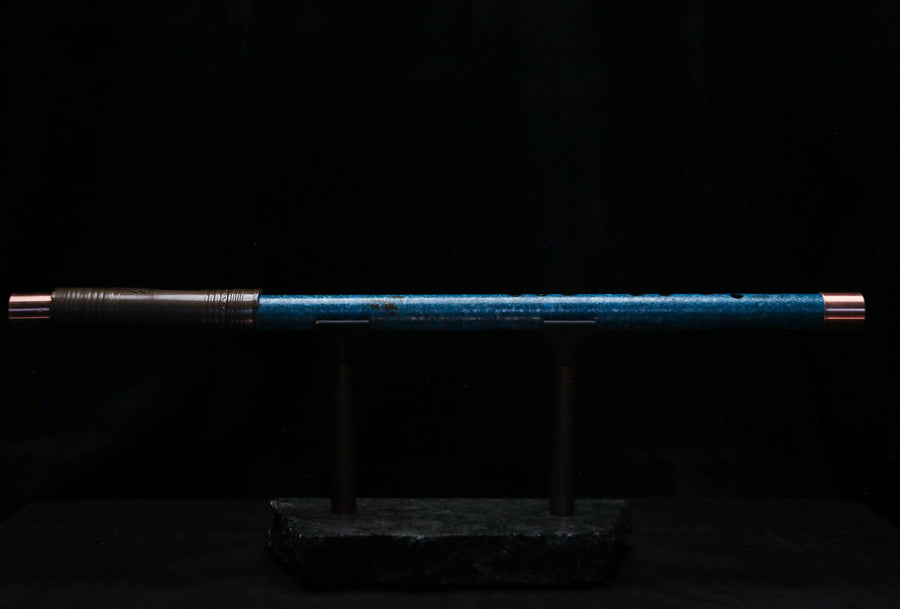 High F (Lullaby) Copper Flute #LE0102 in Deep Ocean Power