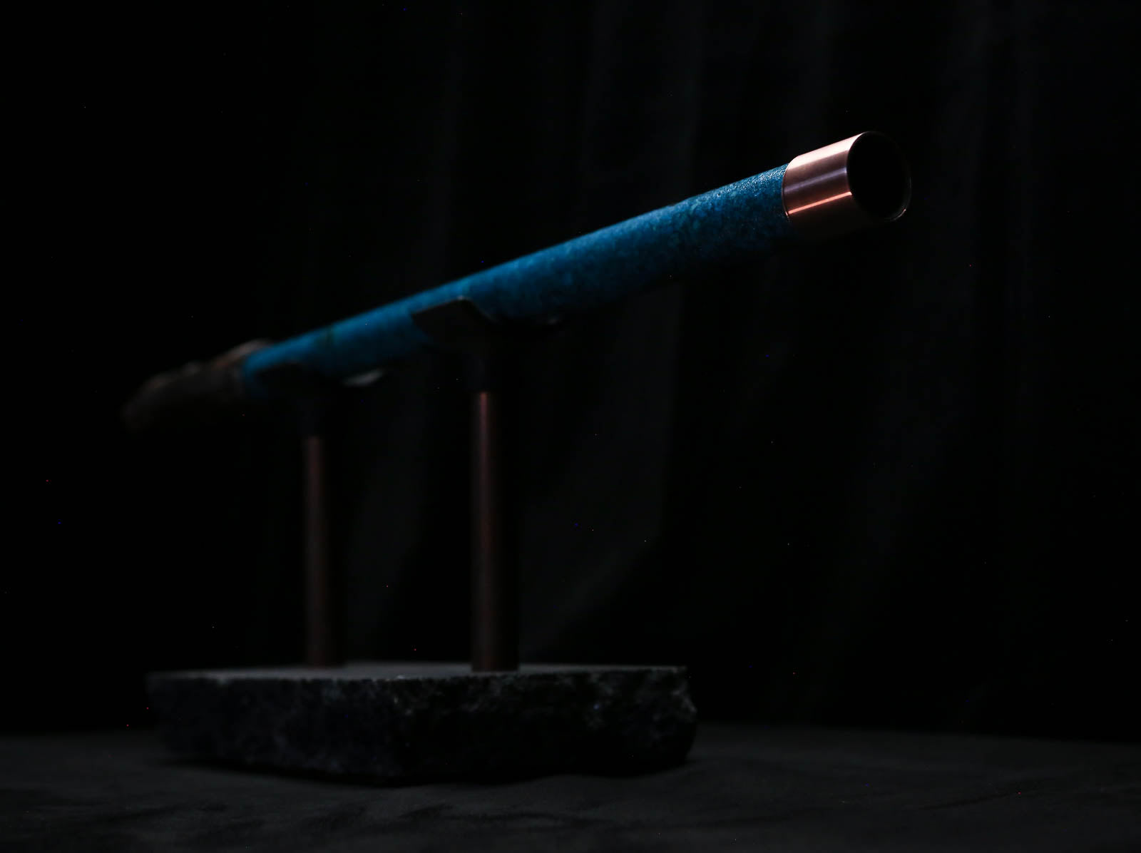 High F (Lullaby) Copper Flute #LE0102 in Deep Ocean Power
