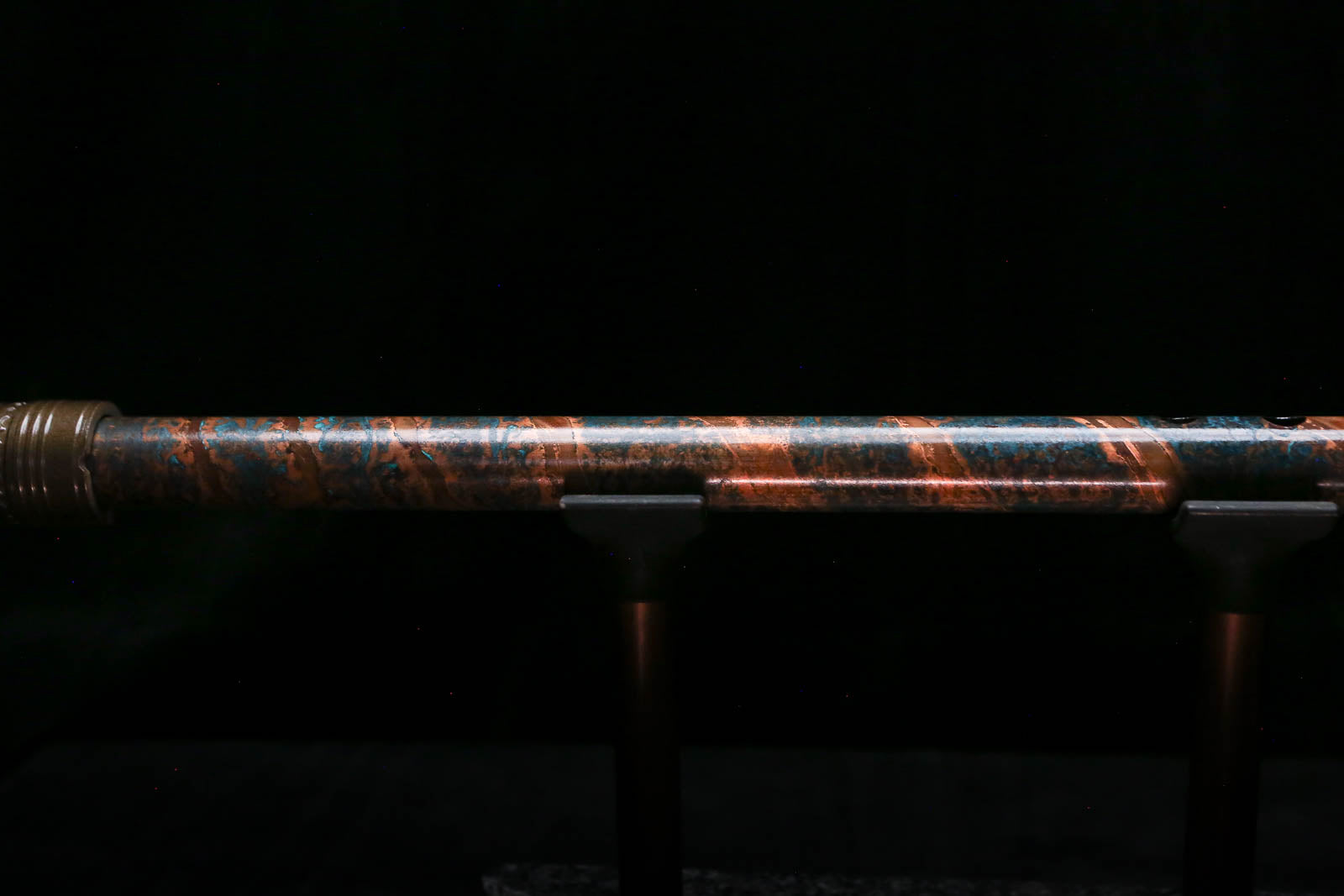 Low C Copper Flute #0165 in Arctic Spiral Burl w/special End Piece