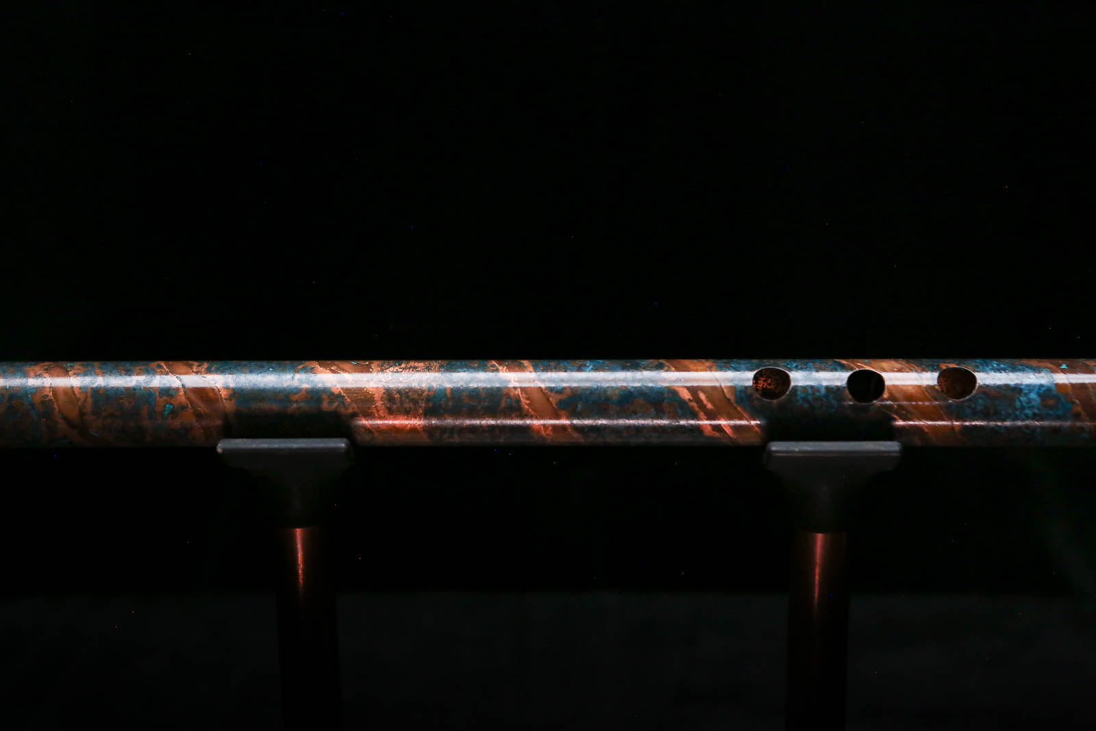 Low C Copper Flute #0165 in Arctic Spiral Burl w/special End Piece