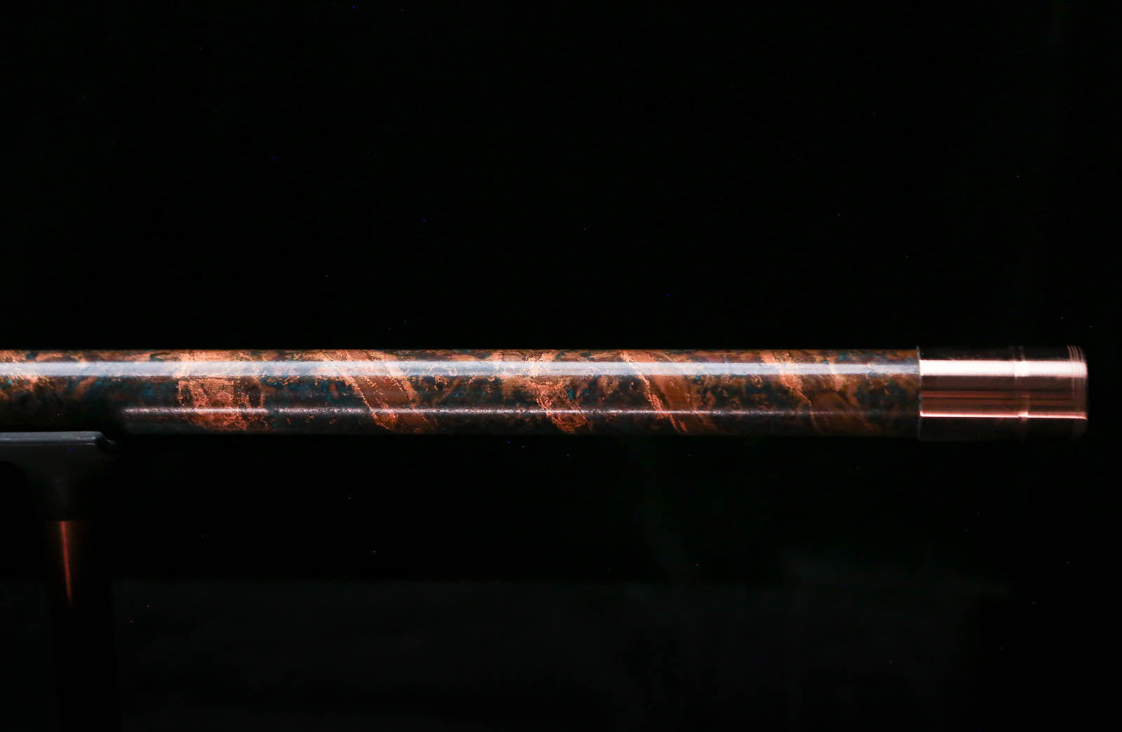 Low C Copper Flute #0165 in Arctic Spiral Burl w/special End Piece