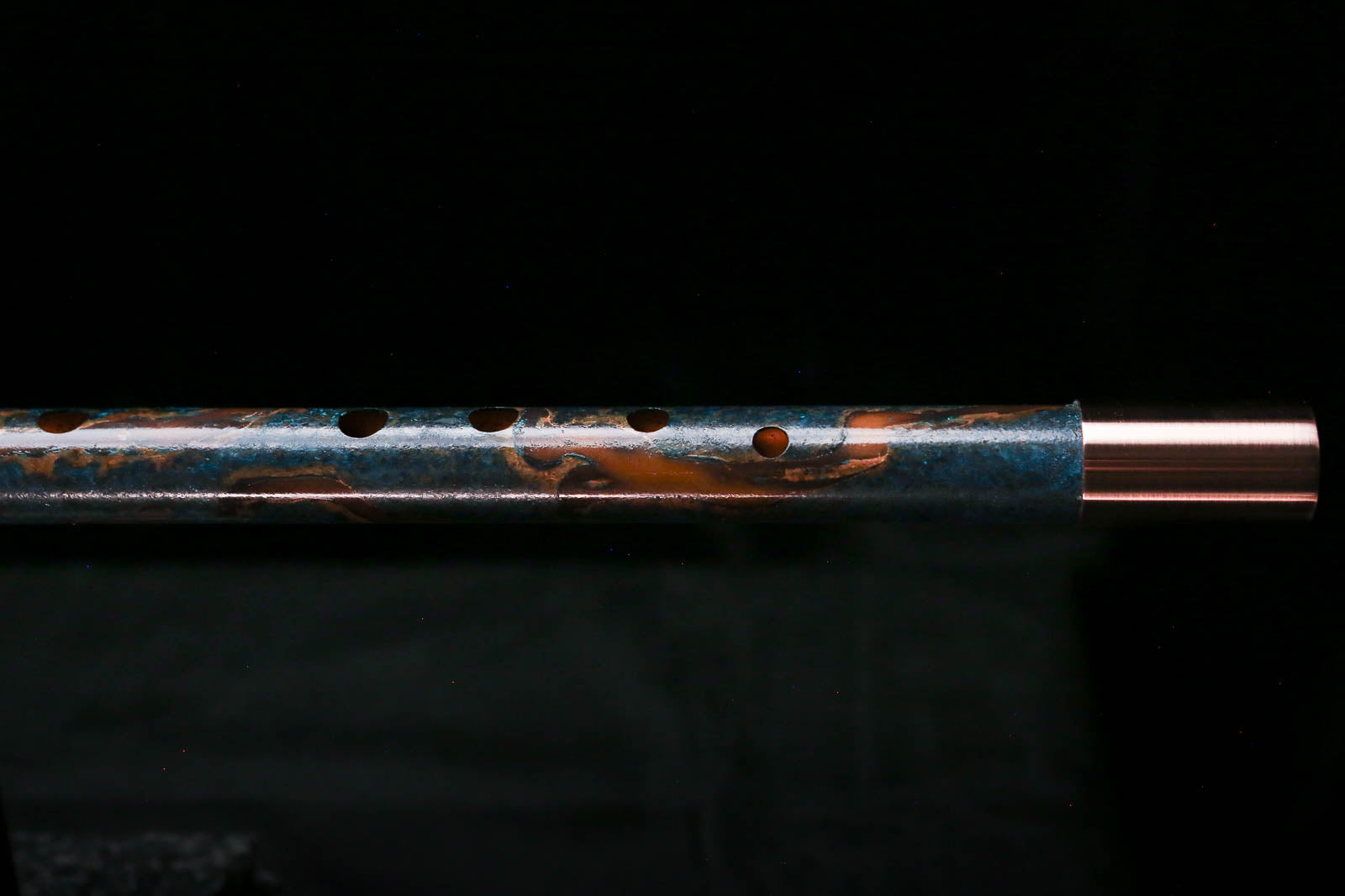 Low C Copper Flute #0168 in Turquoise Burl