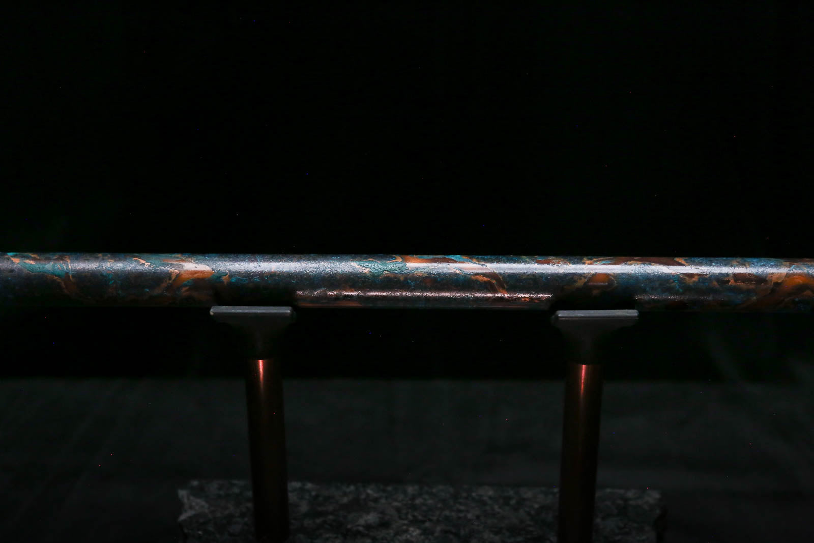 Low C Copper Flute #0168 in Turquoise Burl
