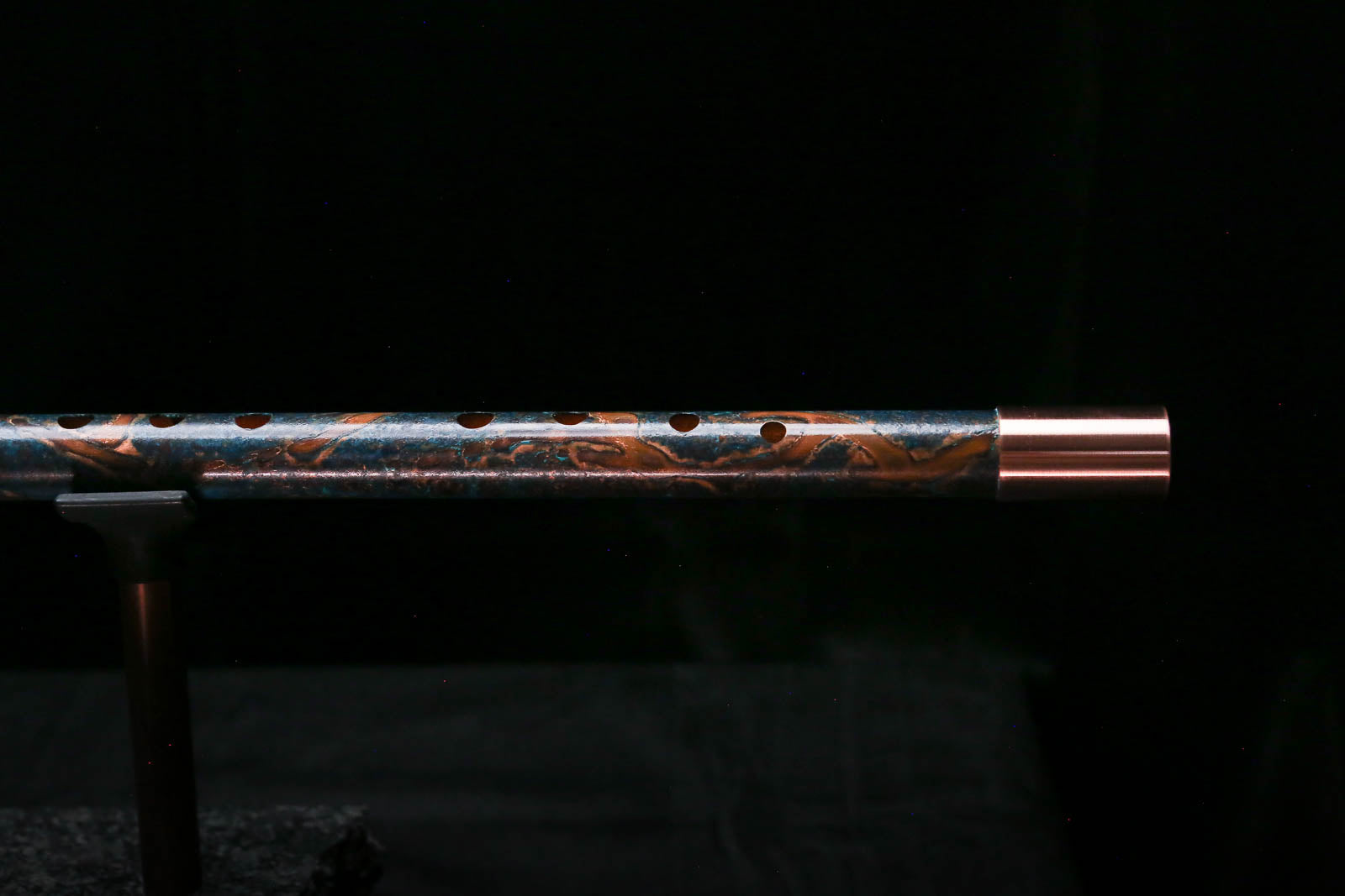 Low C Copper Flute #0169 in Turquoise Burl