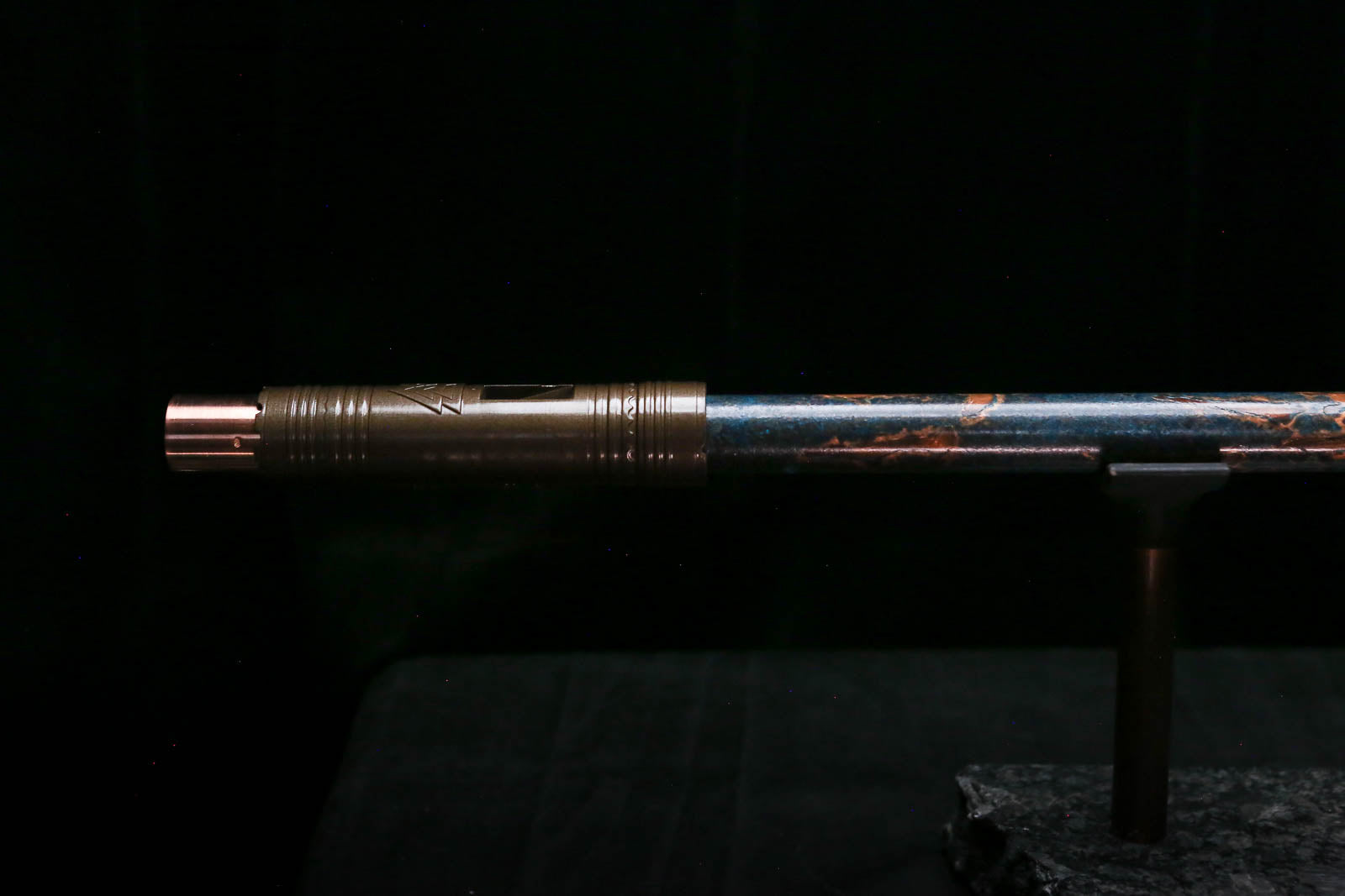 Low C Copper Flute #0169 in Turquoise Burl