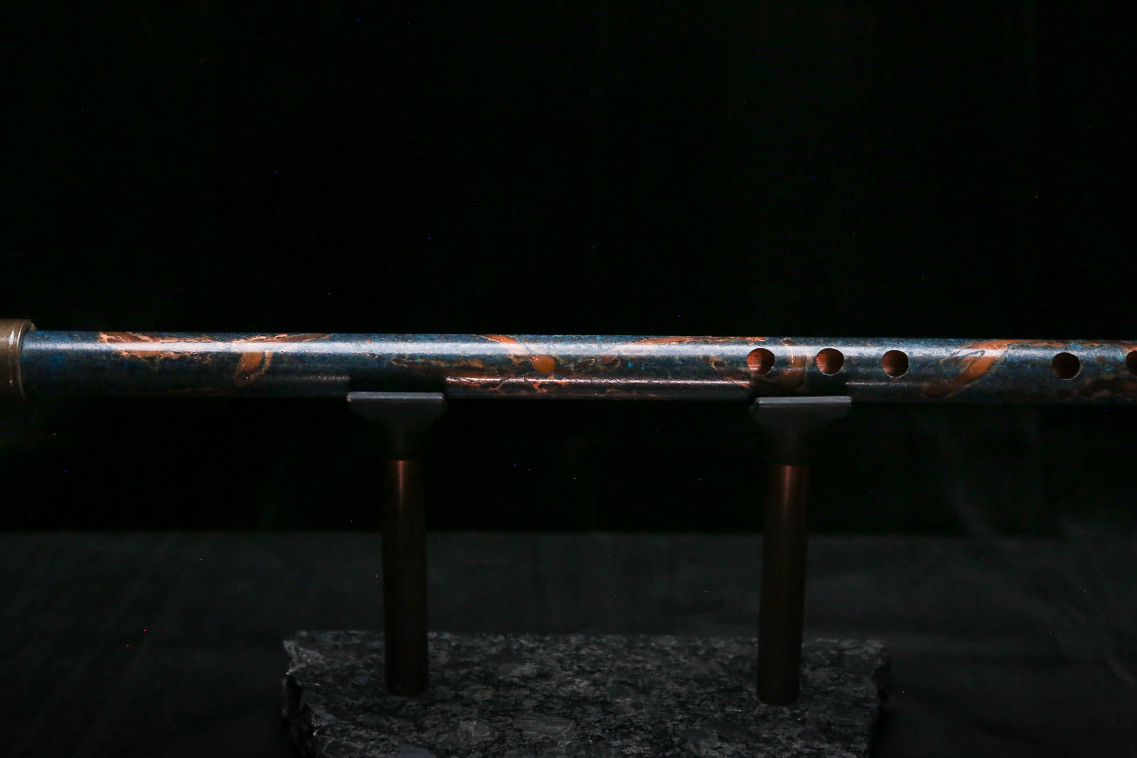 Low C Copper Flute #0169 in Turquoise Burl