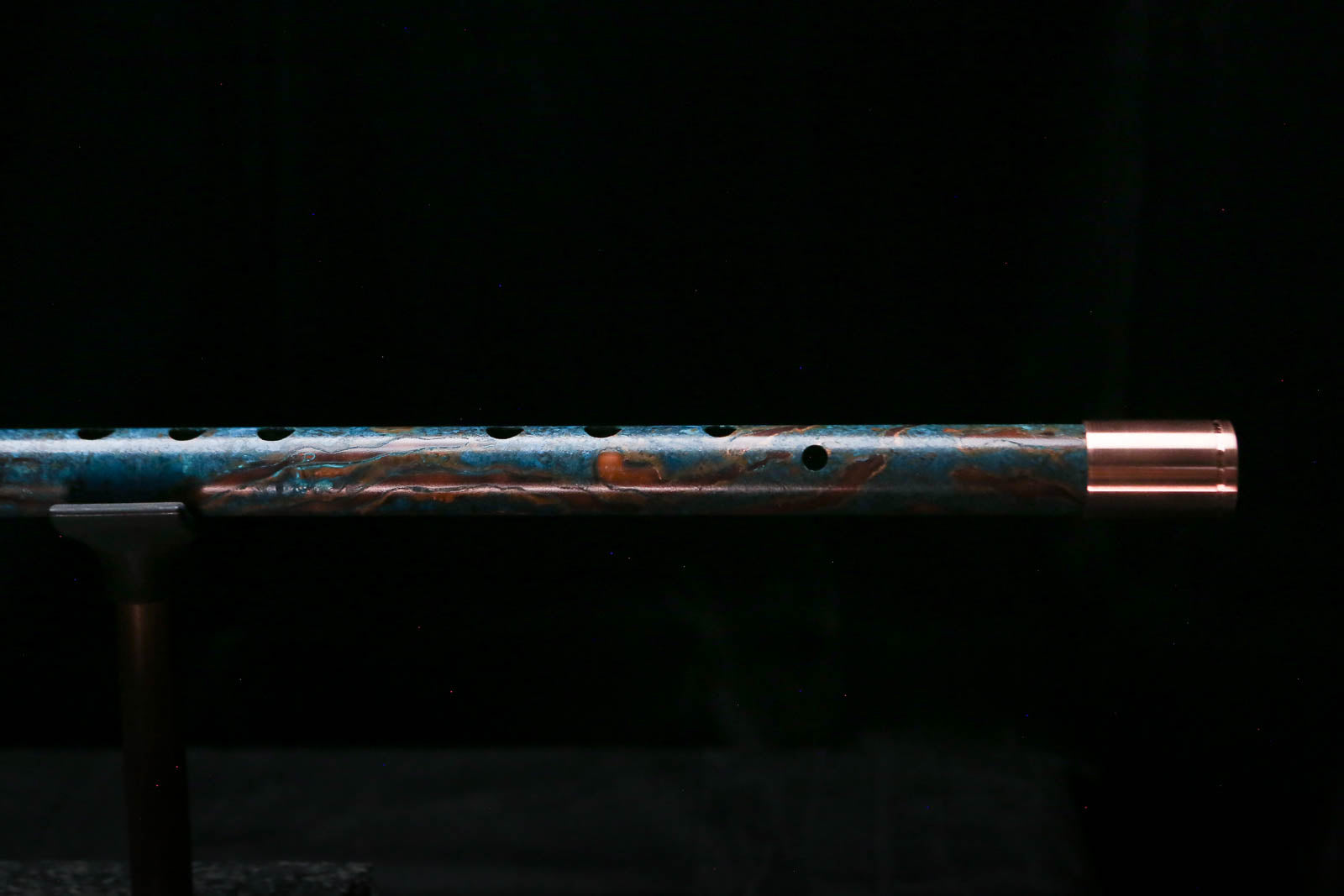 Low C Copper Flute #0170 in Turquoise Ocean Burl w/special End Piece
