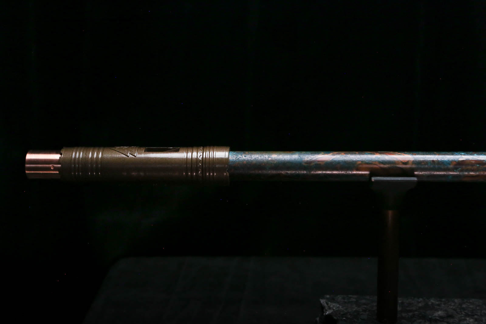 Low C Copper Flute #0170 in Turquoise Ocean Burl w/special End Piece