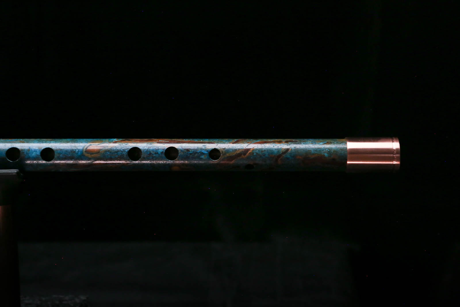 Low C Copper Flute #0170 in Turquoise Ocean Burl w/special End Piece