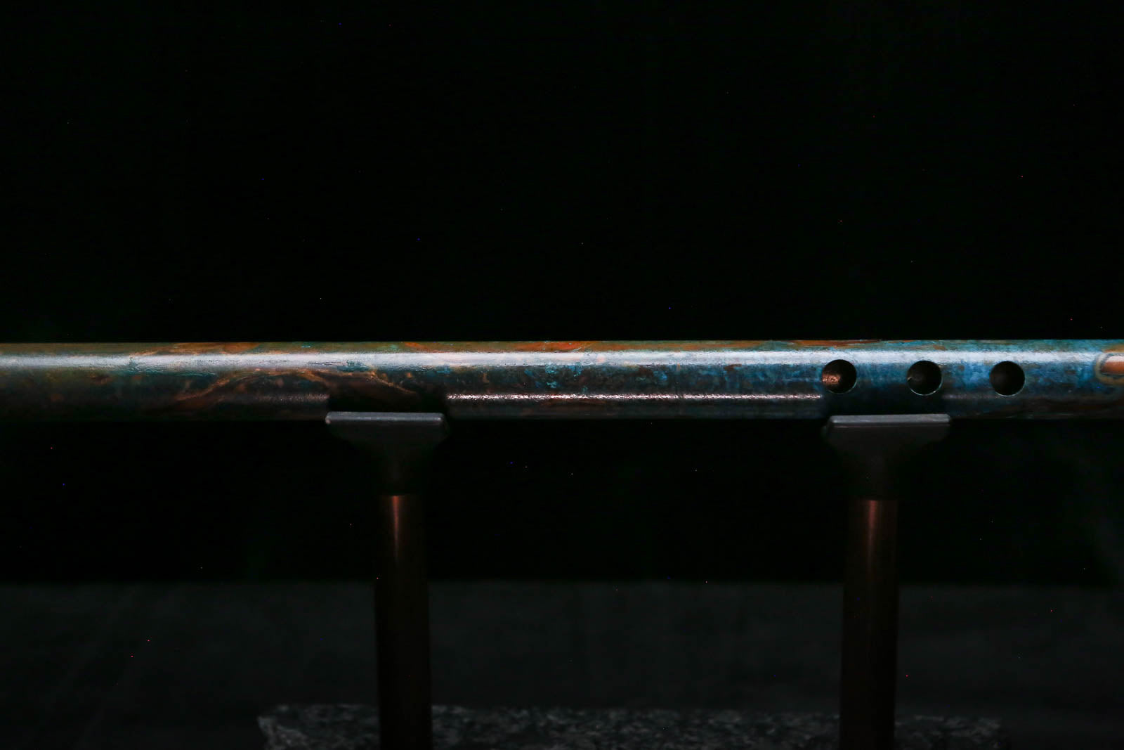 Low C Copper Flute #0170 in Turquoise Ocean Burl w/special End Piece