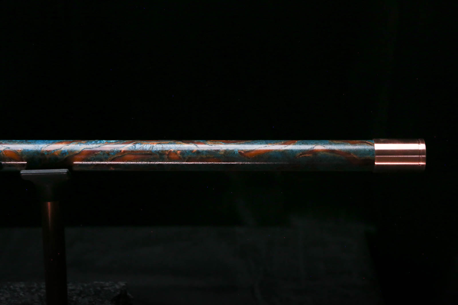 Low C Copper Flute #0170 in Turquoise Ocean Burl w/special End Piece