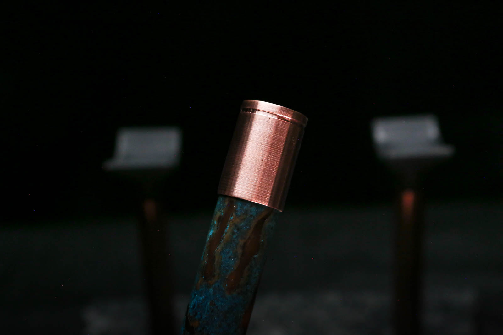 Low C Copper Flute #0170 in Turquoise Ocean Burl w/special End Piece