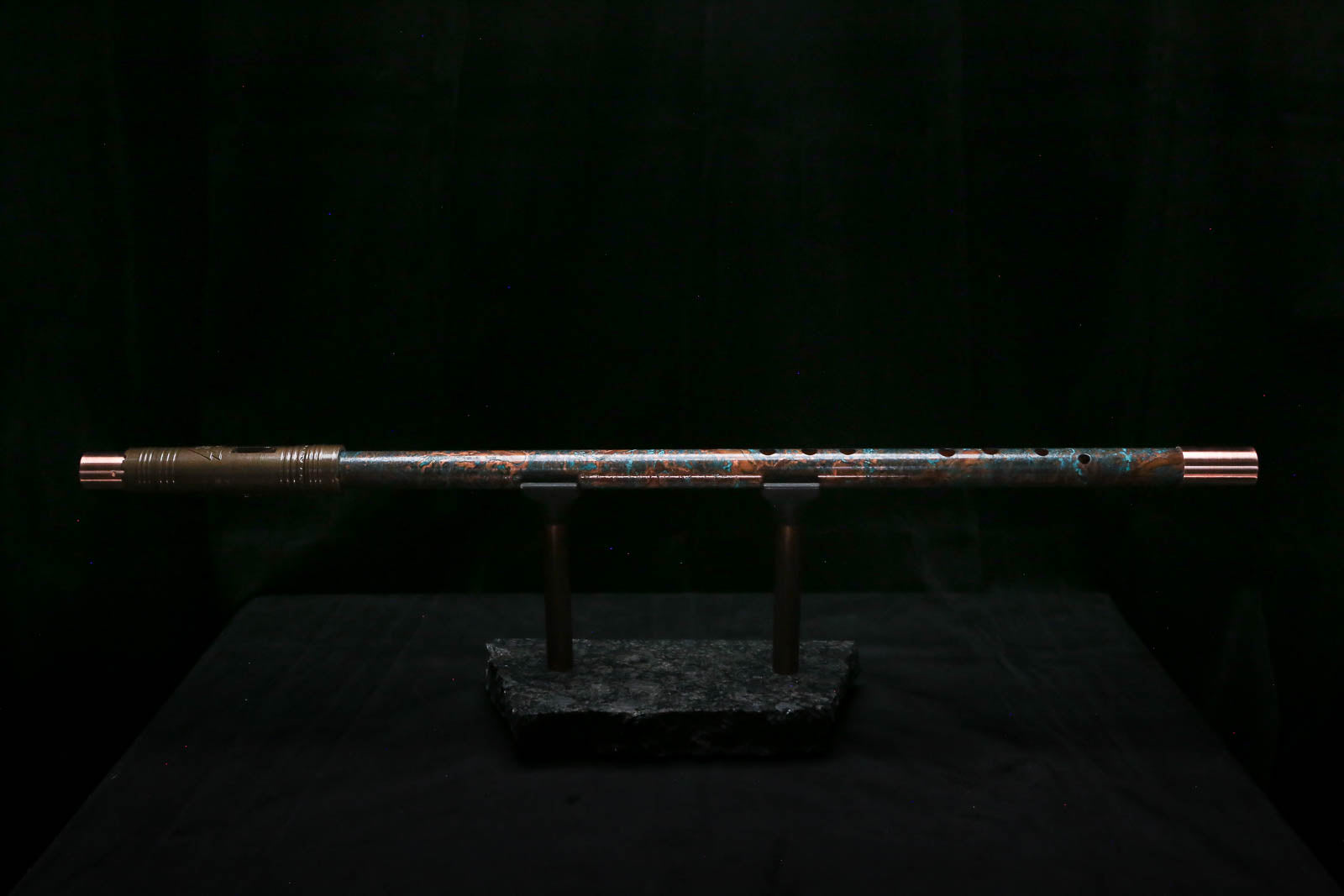 Low C Copper Flute #0171 in Turquoise Ocean Burl