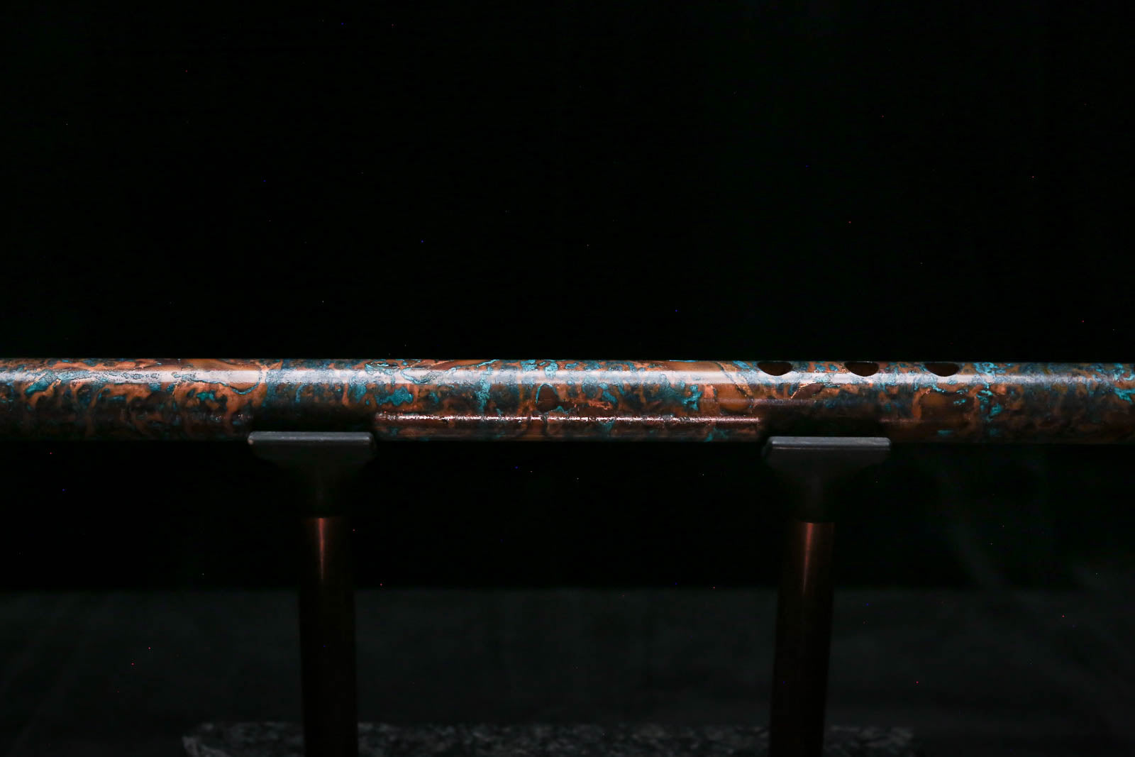 Low C Copper Flute #0171 in Turquoise Ocean Burl