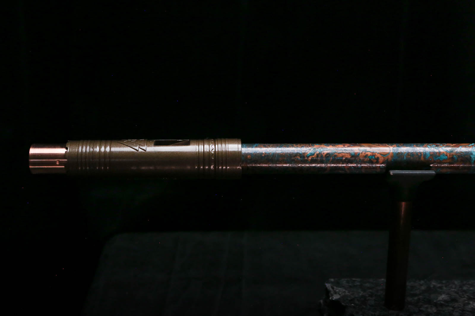 Low C Copper Flute #0171 in Turquoise Ocean Burl
