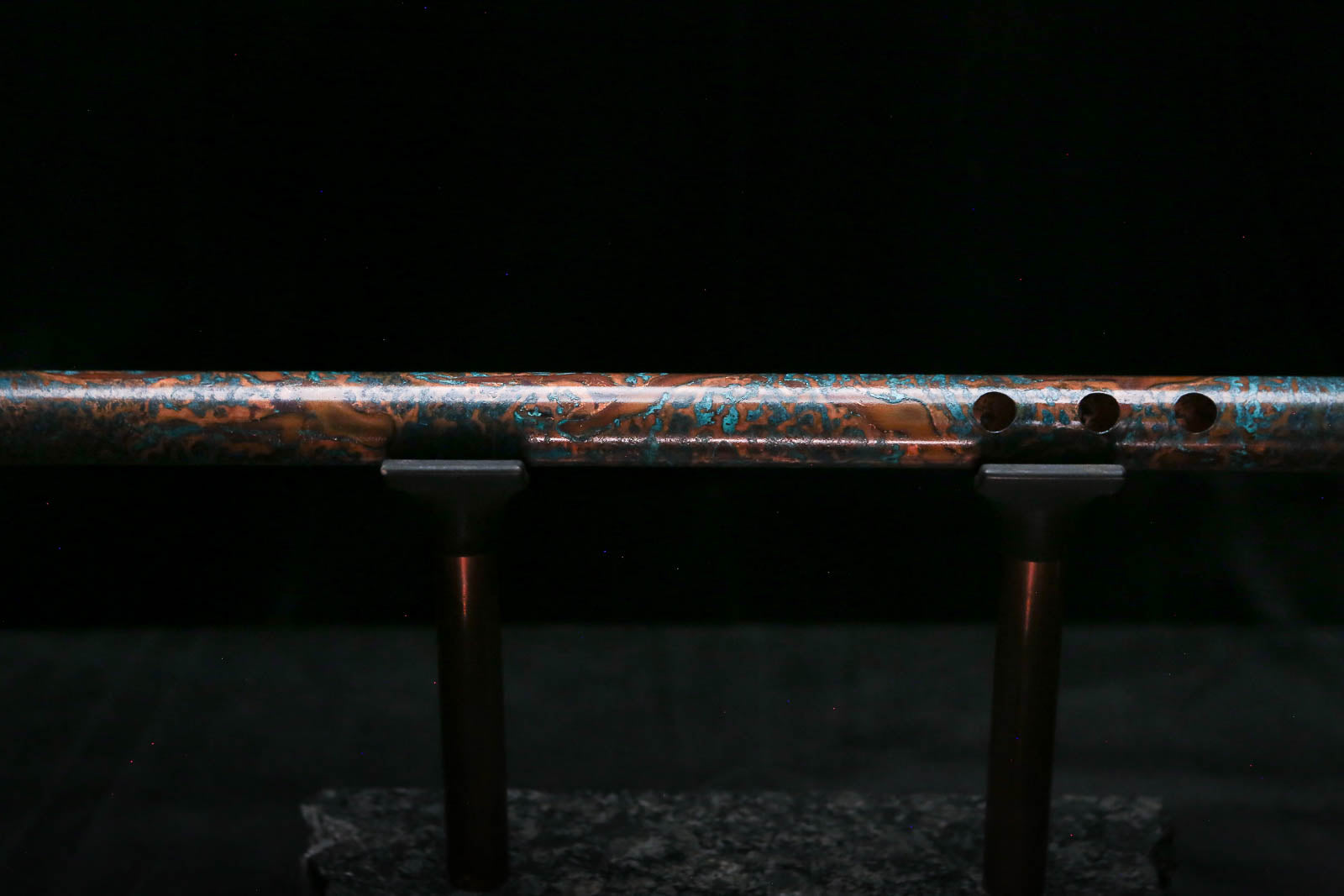Low C Copper Flute #0171 in Turquoise Ocean Burl