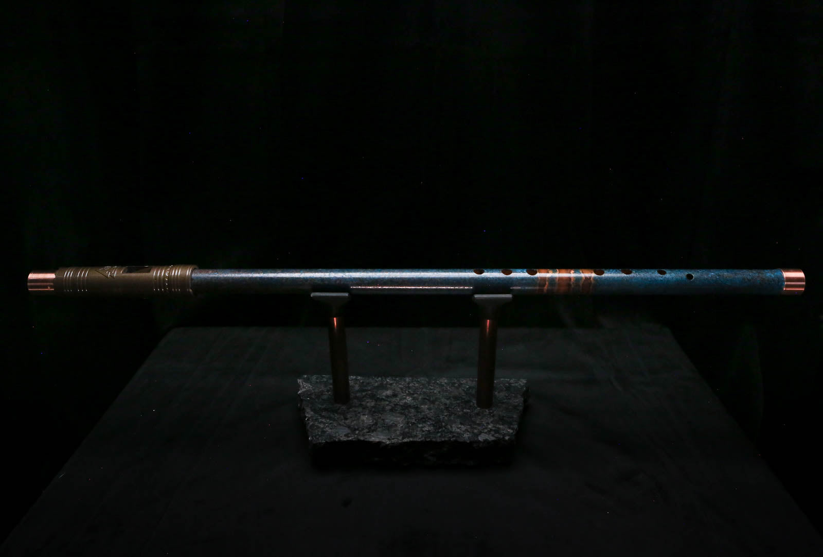 Low C Copper Flute #0173 in Three Island Flame