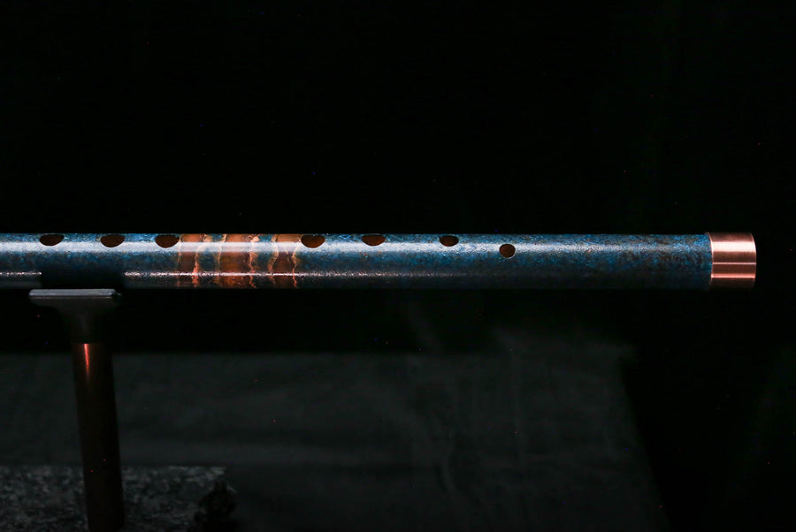 Low C Copper Flute #0173 in Three Island Flame