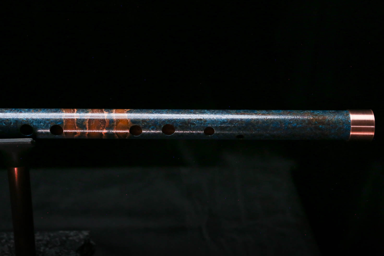 Low C Copper Flute #0173 in Three Island Flame