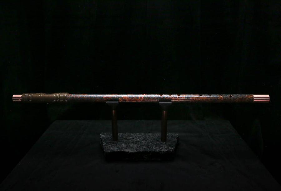 Low C Copper Flute #0174 in Copper Ocean Burl