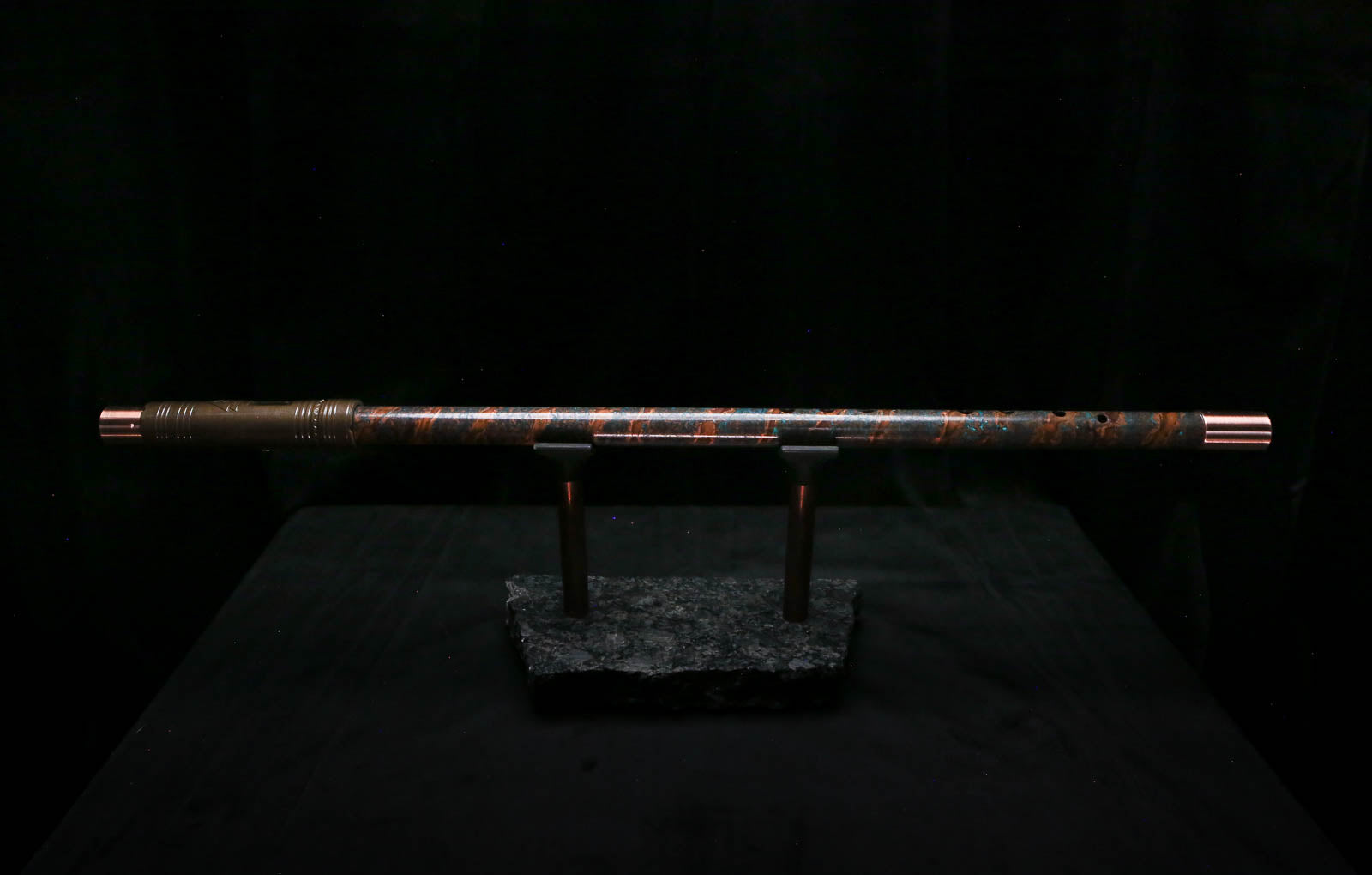 Low C Copper Flute #0175 in Copper Spiral Flame