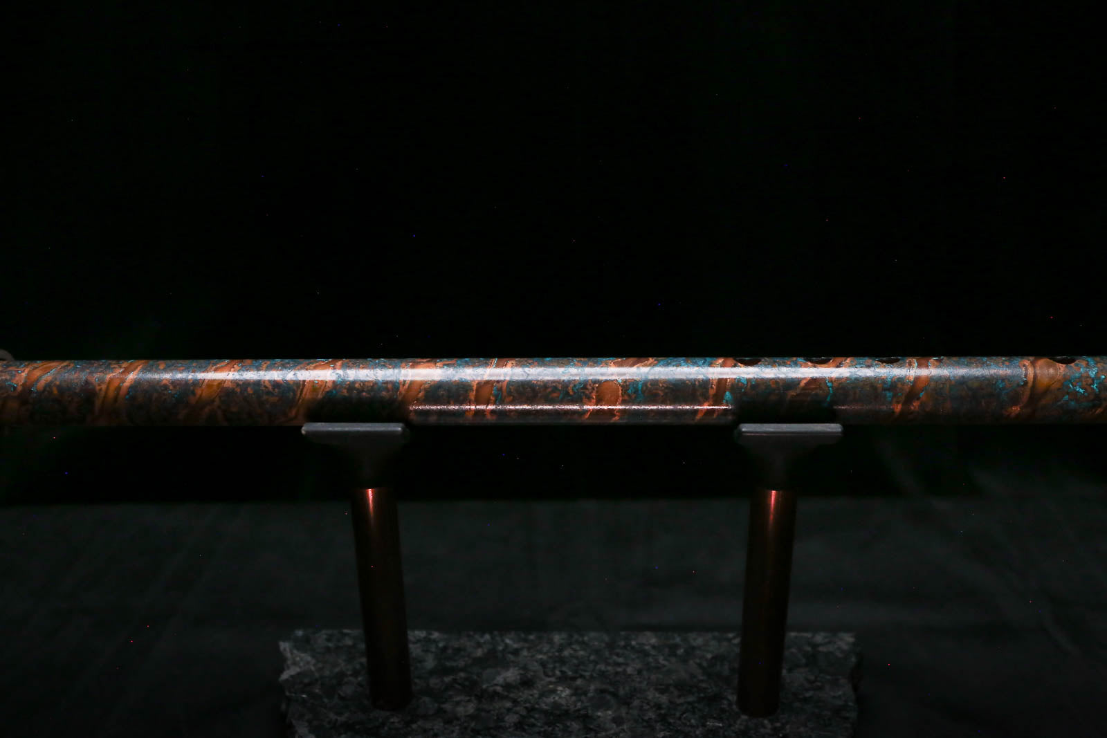 Low C Copper Flute #0175 in Copper Spiral Flame