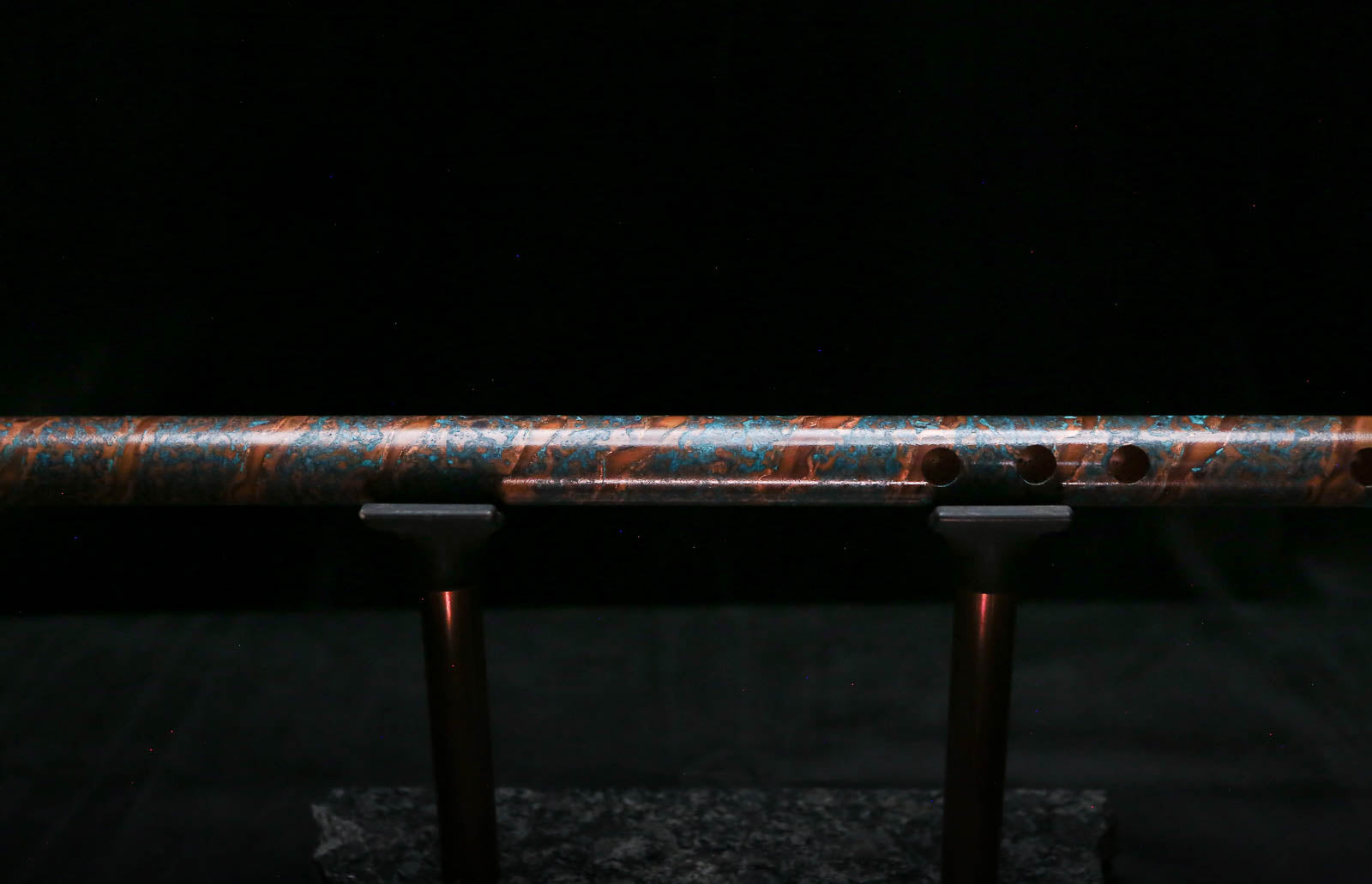 Low C Copper Flute #0175 in Copper Spiral Flame
