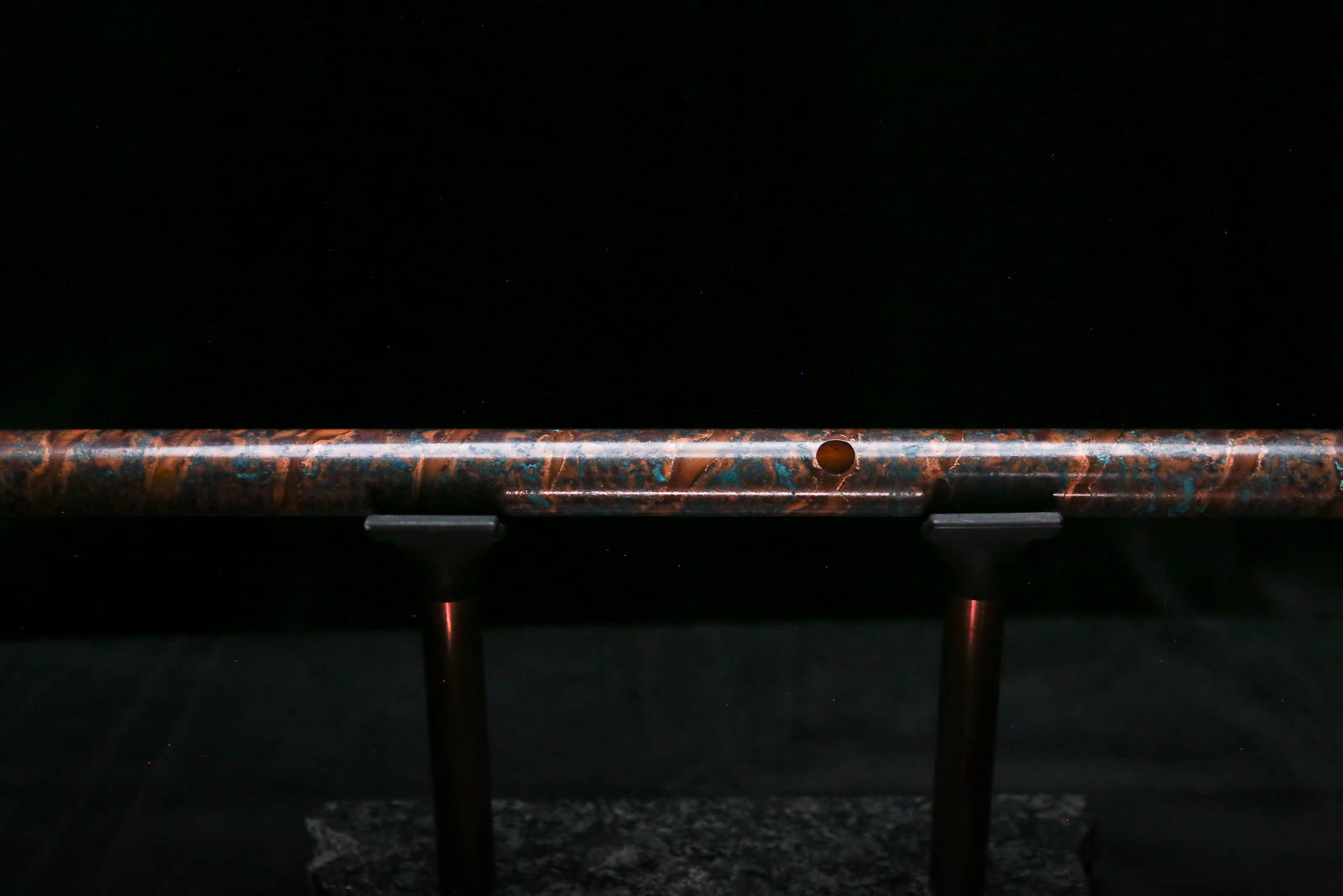 Low C Copper Flute #0175 in Copper Spiral Flame
