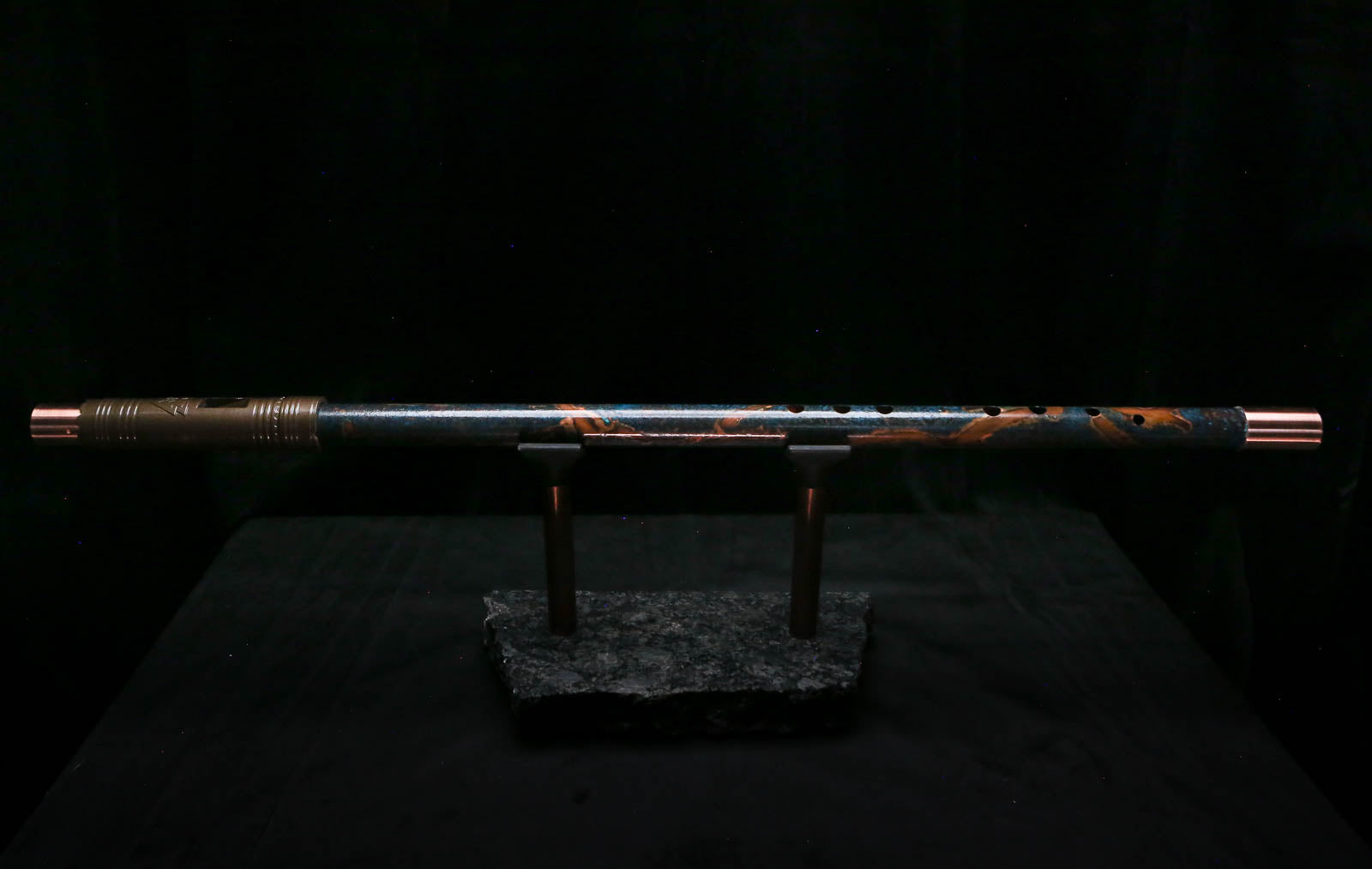 Low C Copper Flute #0176 in Deep Ocean Burl