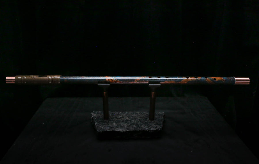 Low C Copper Flute #0176 in Deep Ocean Burl