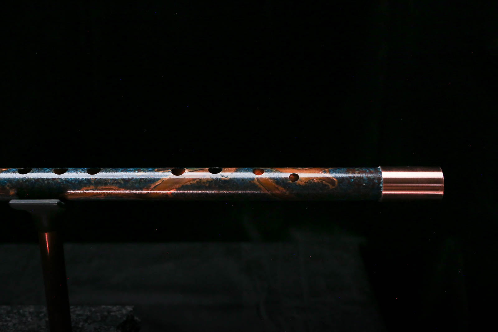 Low C Copper Flute #0176 in Deep Ocean Burl