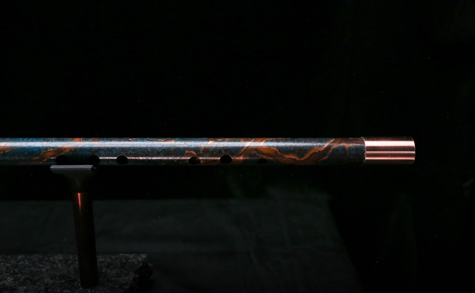 Low C Copper Flute #0176 in Deep Ocean Burl