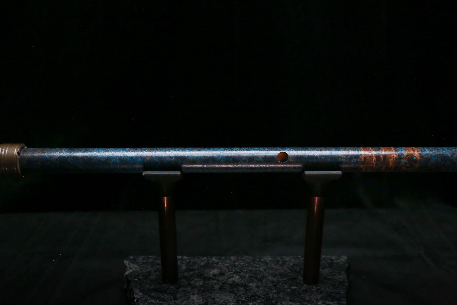 Low C Copper Flute #0177 in Three Island Flame
