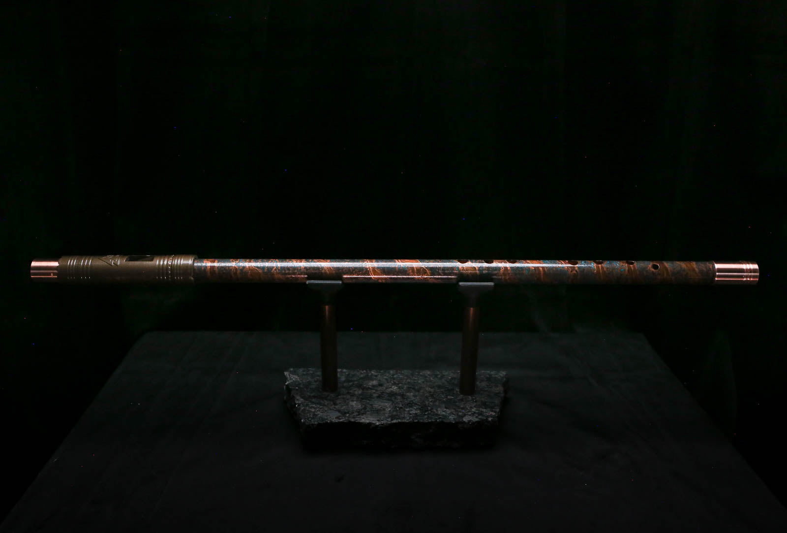 Low C Copper Flute #0179 in Spiral Copper Flame w/special End Piece