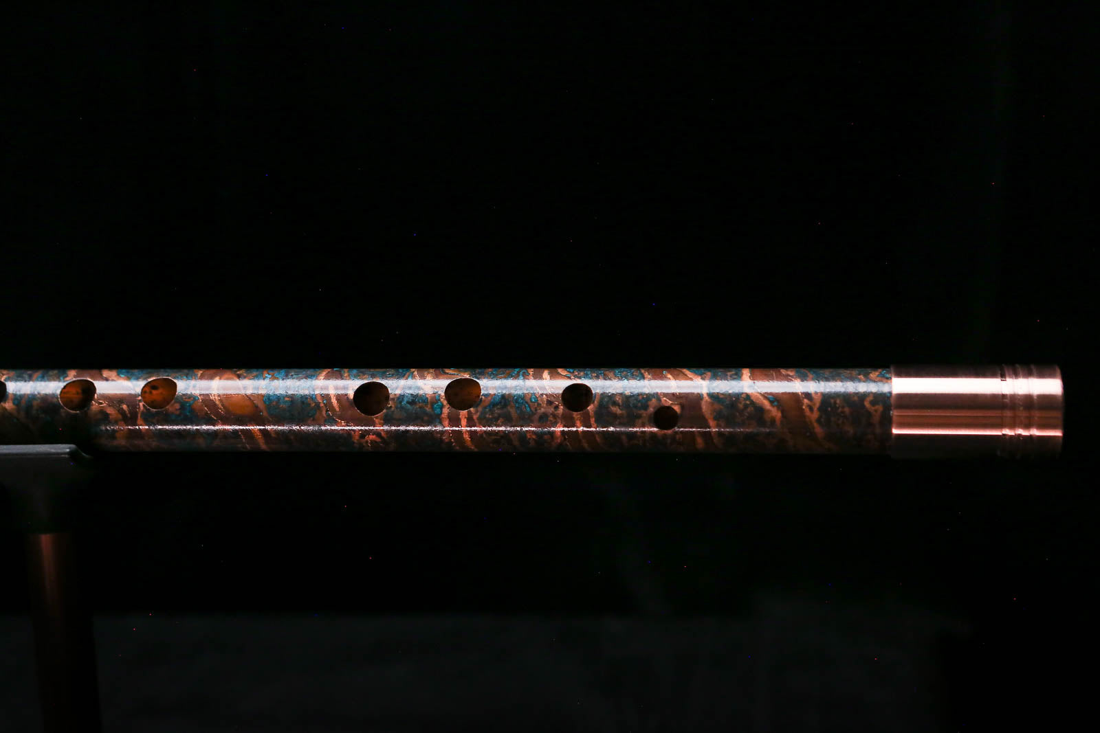 Low C Copper Flute #0179 in Spiral Copper Flame w/special End Piece