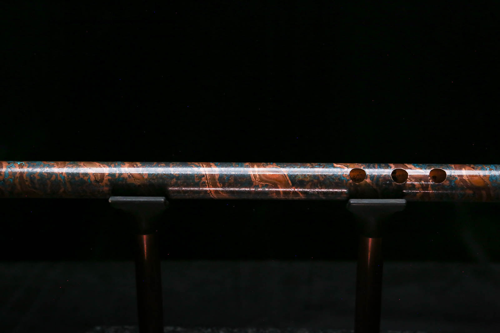 Low C Copper Flute #0179 in Spiral Copper Flame w/special End Piece