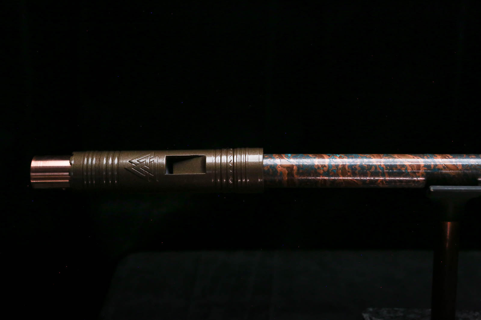 Low C Copper Flute #0179 in Spiral Copper Flame w/special End Piece